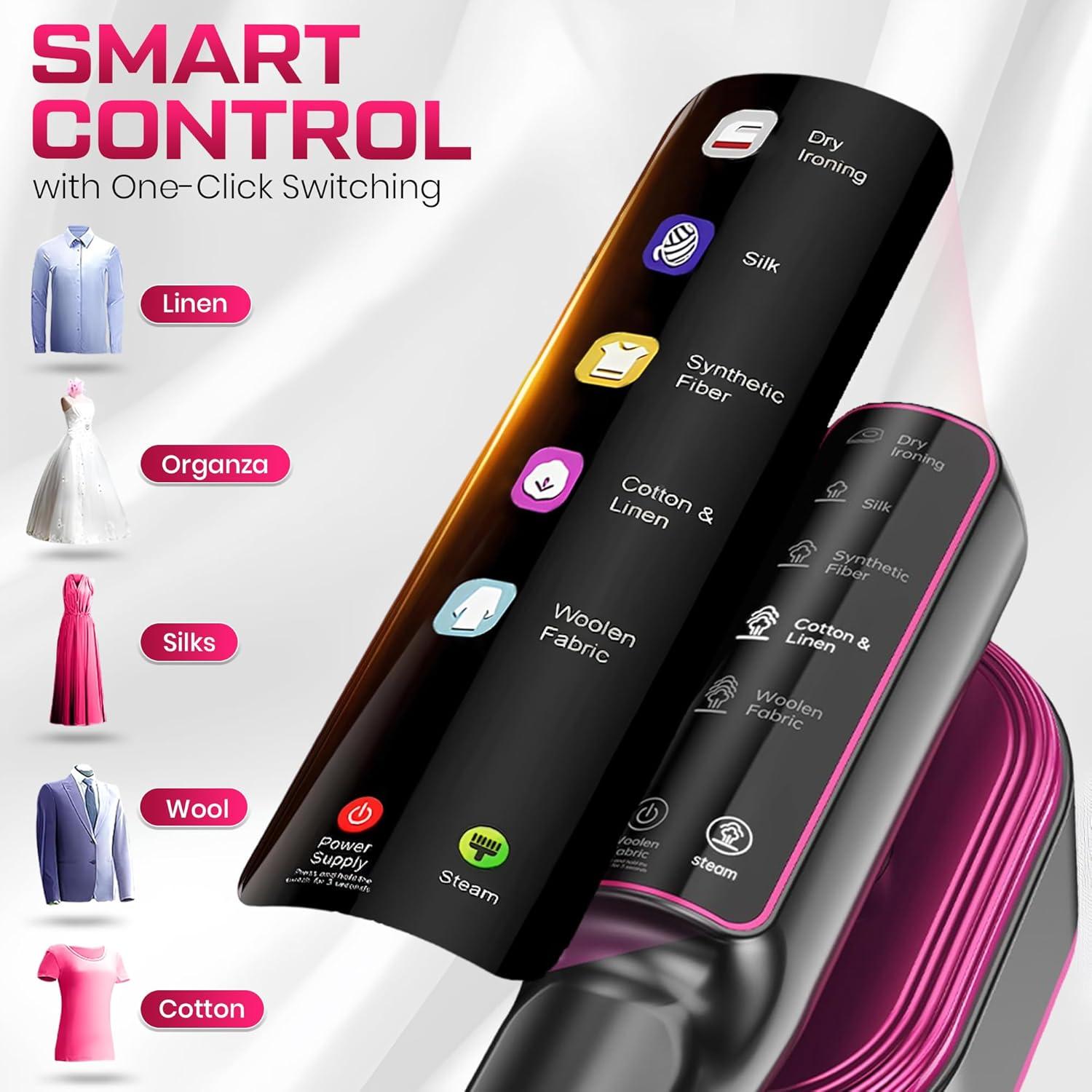 Vaporizador de Ropa Portátil Glewbee 1200W Pantalla Táctil