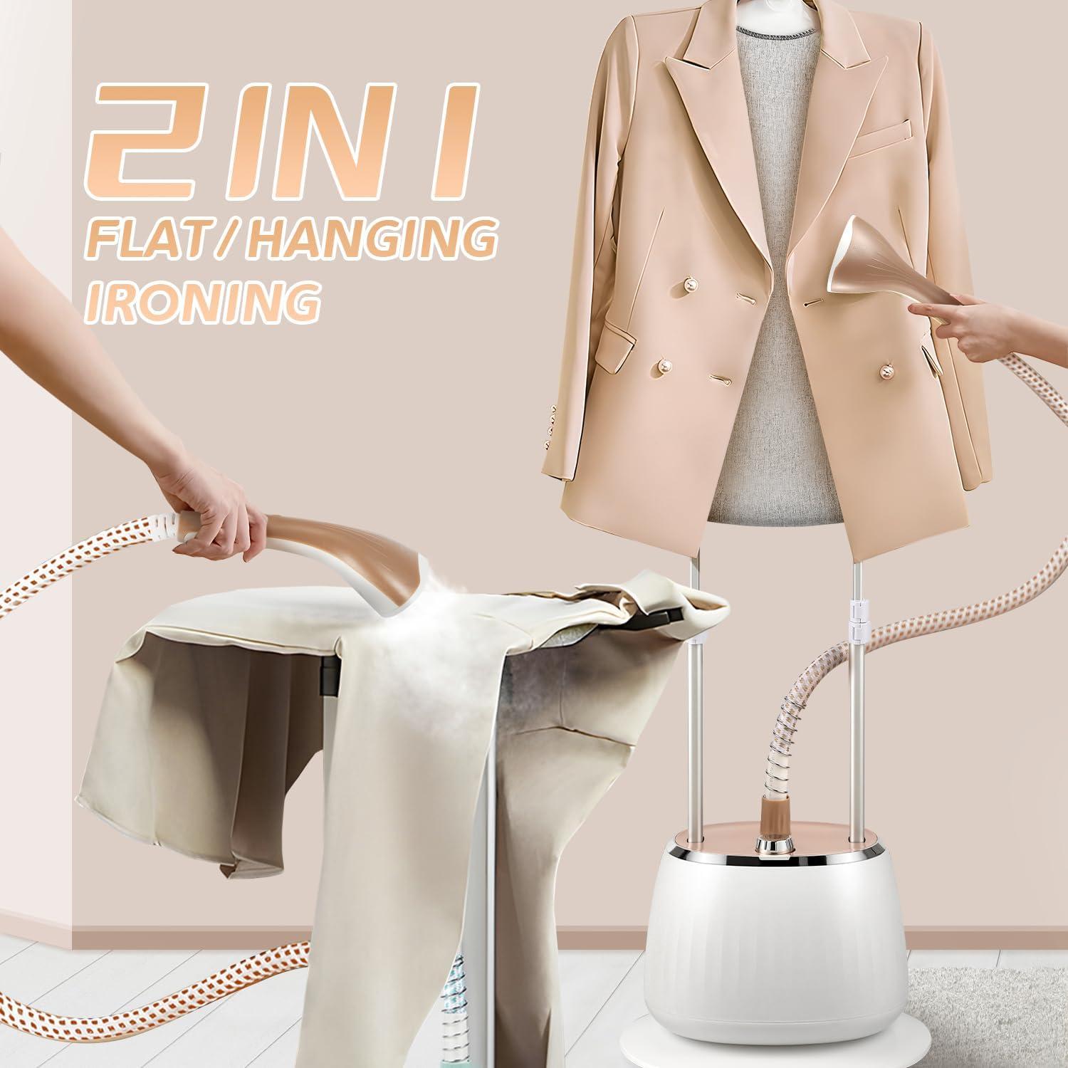 Steamer de Ropa Hapyvergo 1800W 1.6L 10 Niveles de Vapor