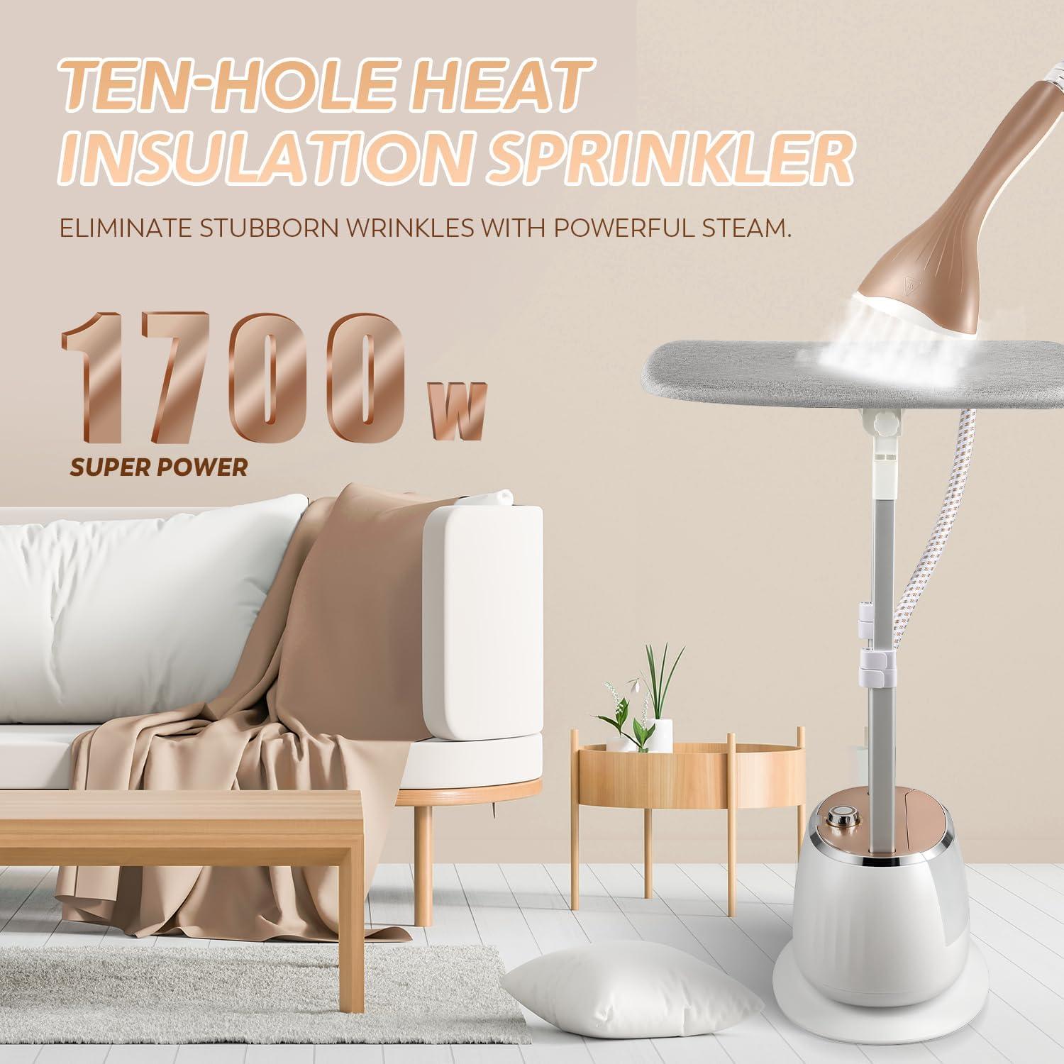 Steamer de Ropa Hapyvergo 1800W 1.6L 10 Niveles de Vapor