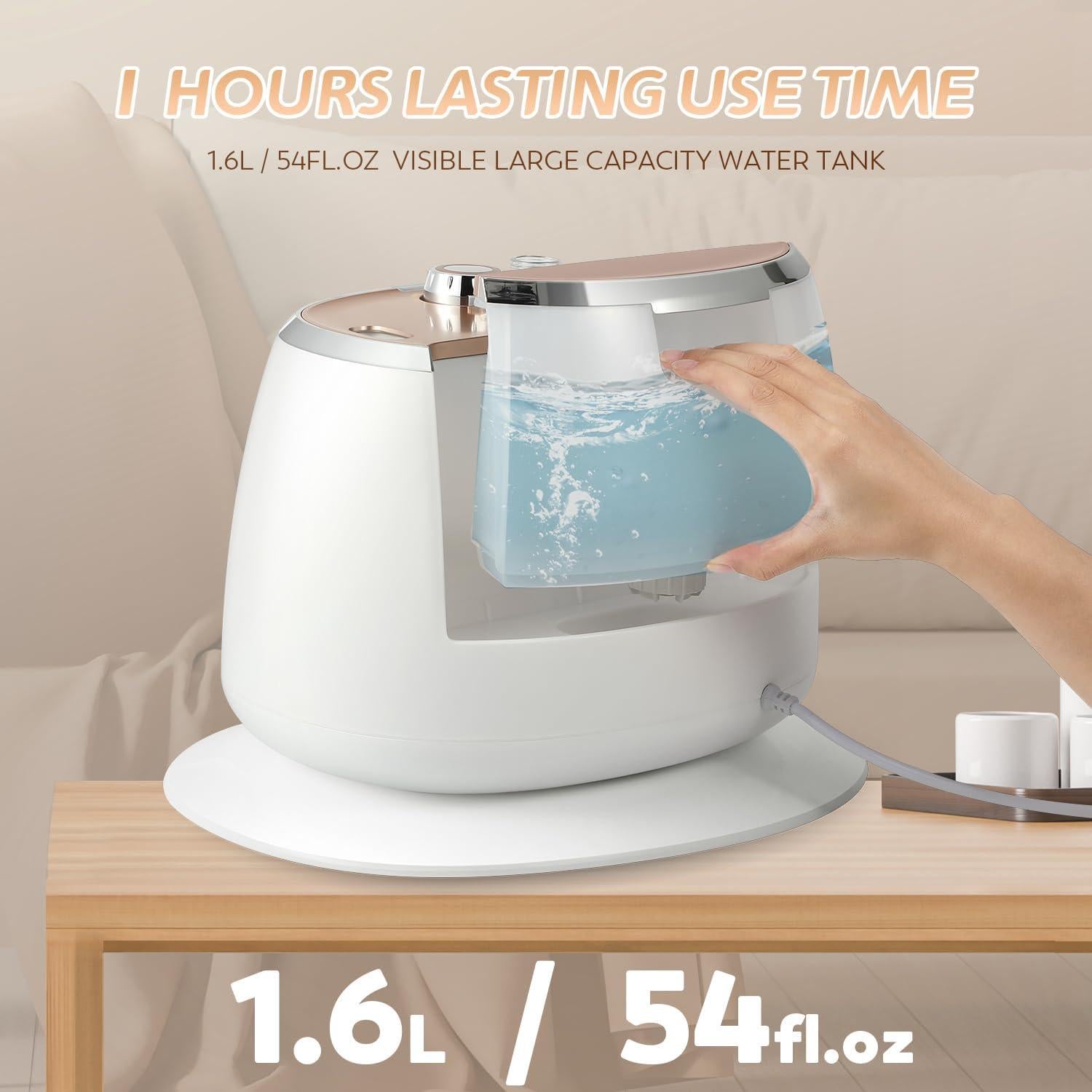 Steamer de Ropa Hapyvergo 1800W 1.6L 10 Niveles de Vapor