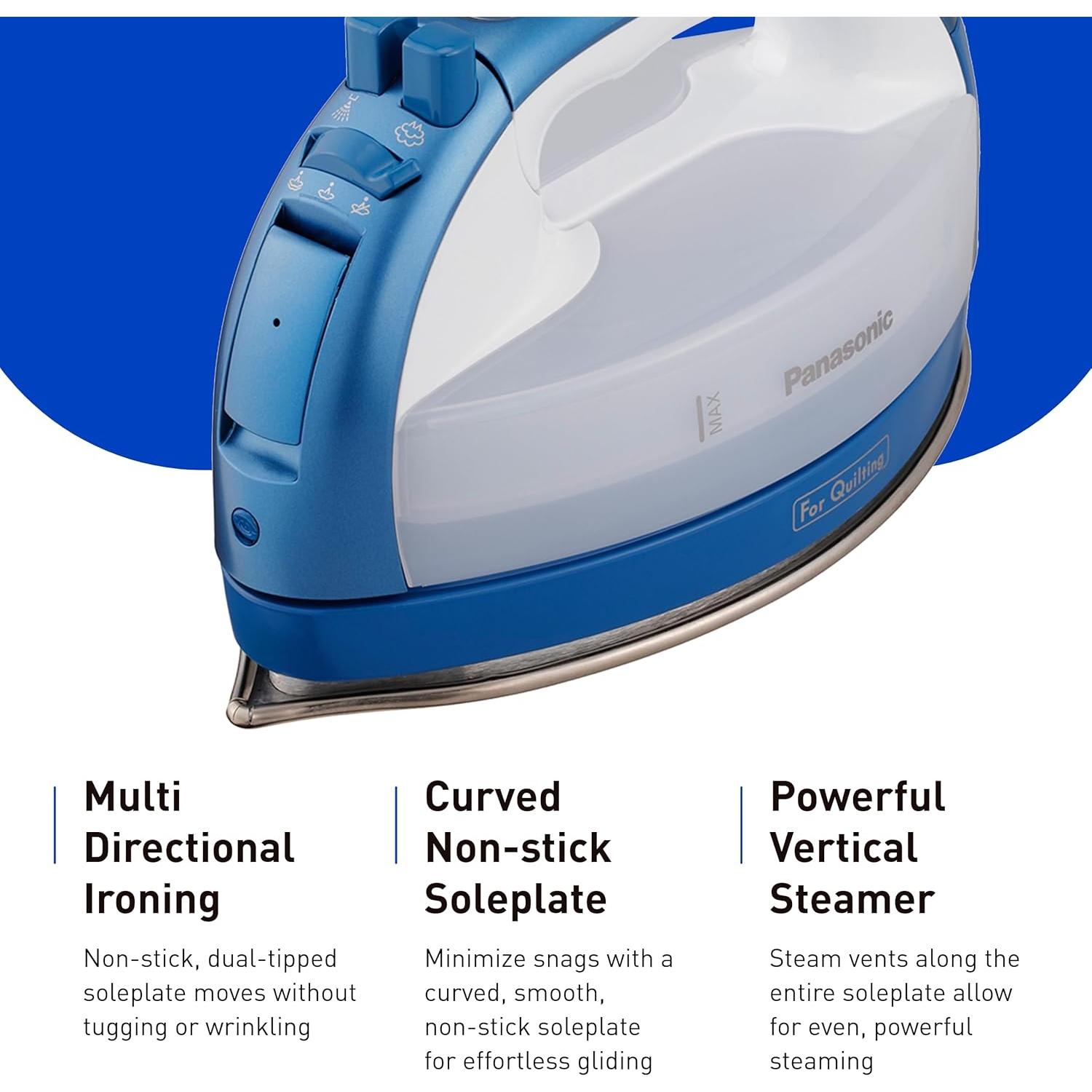 Plancha Inalámbrica Panasonic NI-QL1000A, 2.04 kg, Azul