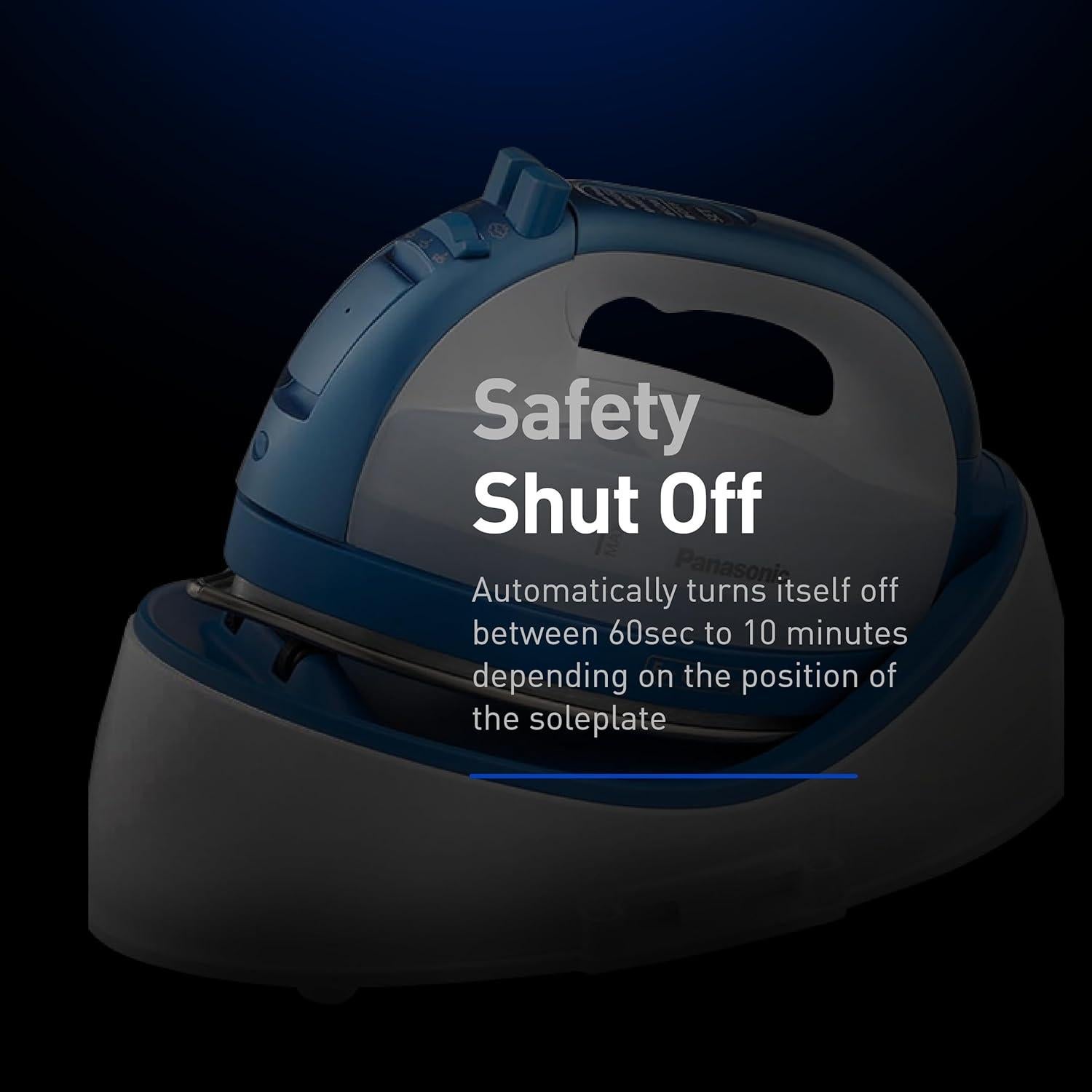 Plancha Inalámbrica Panasonic NI-QL1000A, 2.04 kg, Azul