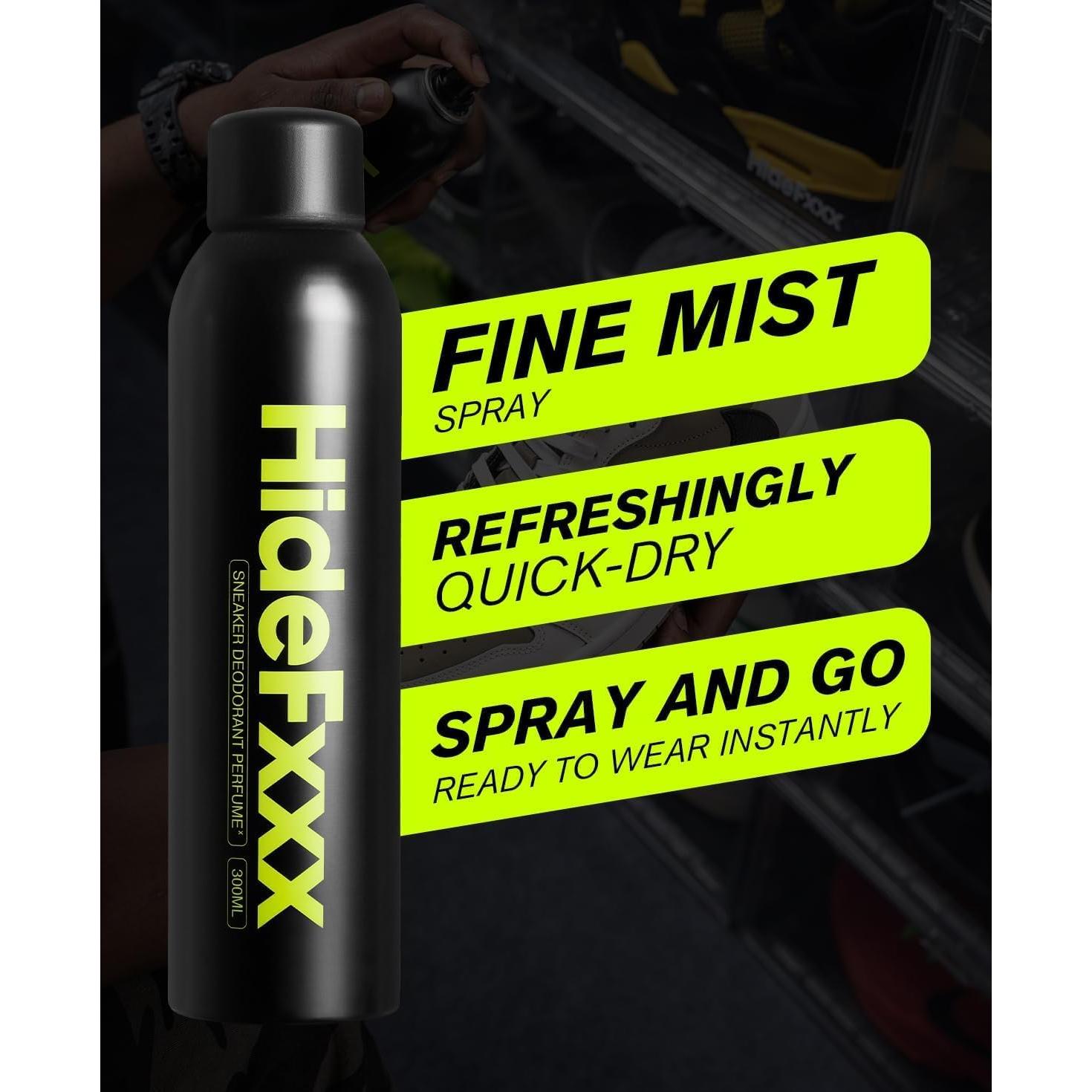 Desodorante para Zapatos HideFxxx 287.4ml - Spray Eliminador de Olores