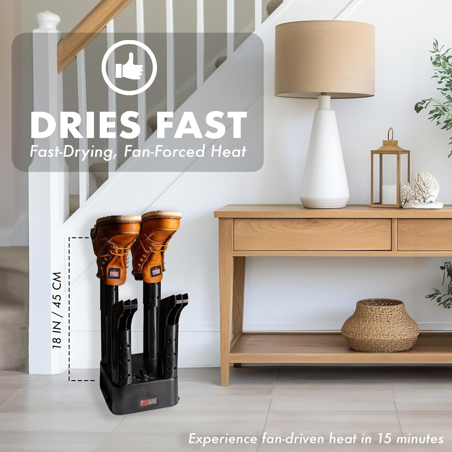 Secador de Botas JobSite Mighty Dry - Ventilador Calentador 200W