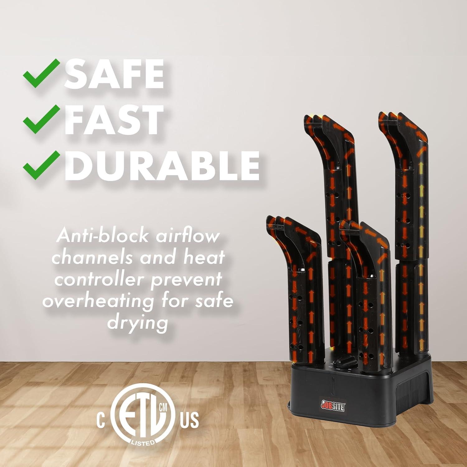 Secador de Botas JobSite Mighty Dry - Ventilador Calentador 200W