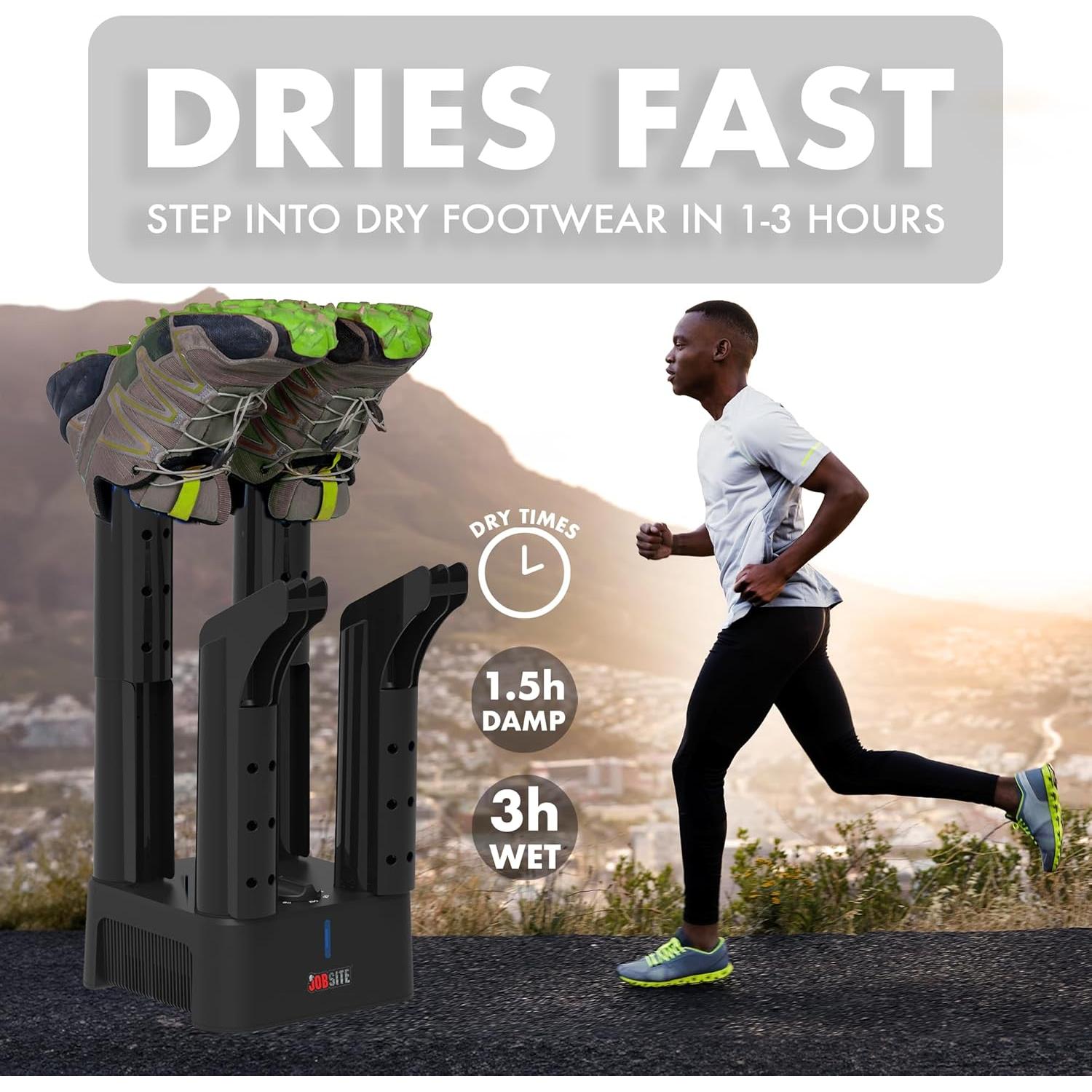 Secador de Botas JobSite Mighty Dry - Ventilador Calentador 200W