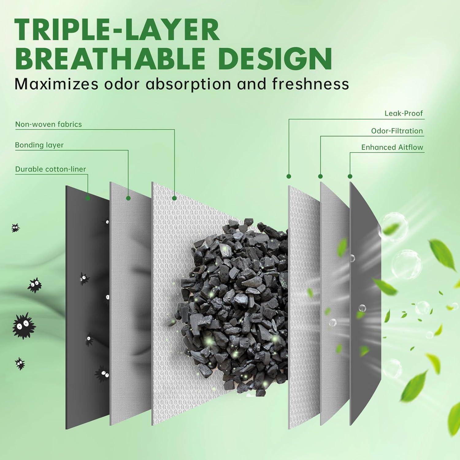 Bolsas de Carbón Activado CAREHE 200g x 4 - Eliminador de Olores