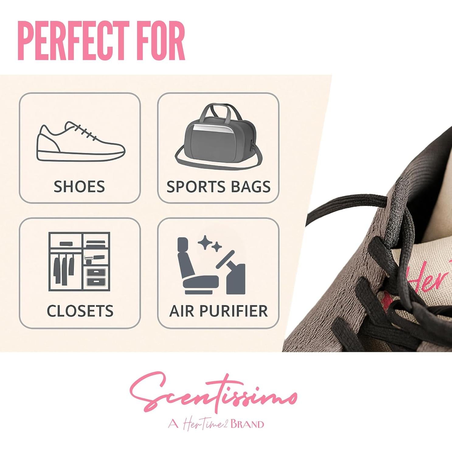 Eliminador de Olores Scentissimo HerTime2 para Zapatos - 2 Piezas