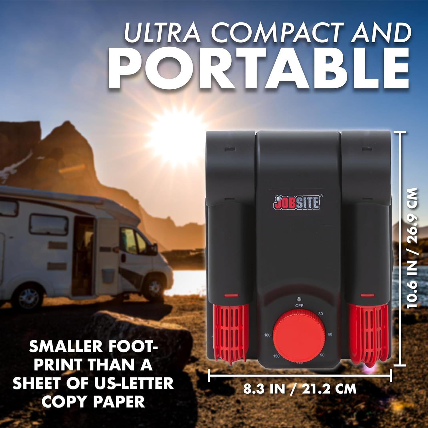 Secador y desodorante portátil JobSite para botas y calzado