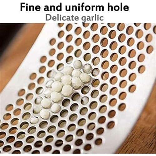 Prensa de Ajo Curvada Livvogue Acero Inoxidable 20.32x10.16cm