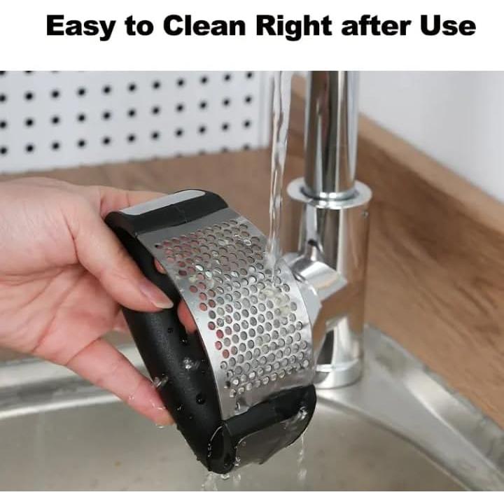 Prensa de Ajo Rocker Genérico - Cortador Ergonómico de Acero Inoxidable