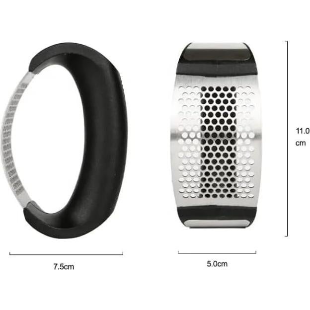 Prensa de Ajo Rocker Genérico - Cortador Ergonómico de Acero Inoxidable