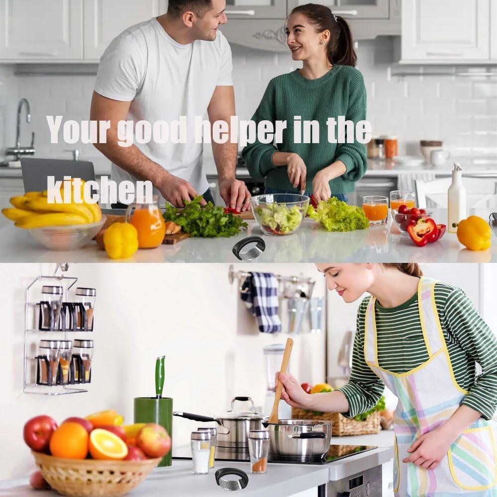 Prensa de Ajo Rocker LXNIEPAN de Acero Inoxidable, 63g