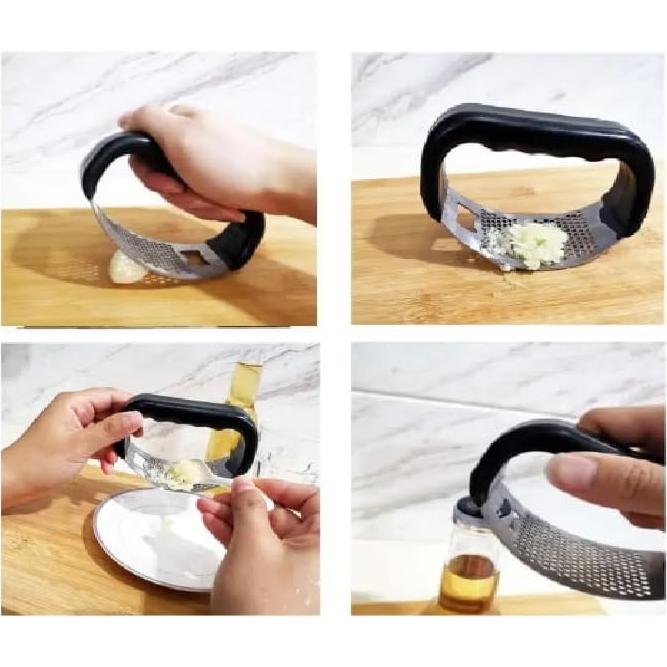 Prensa de Ajo y Abrebotellas 2-en-1 Acero Inoxidable DH