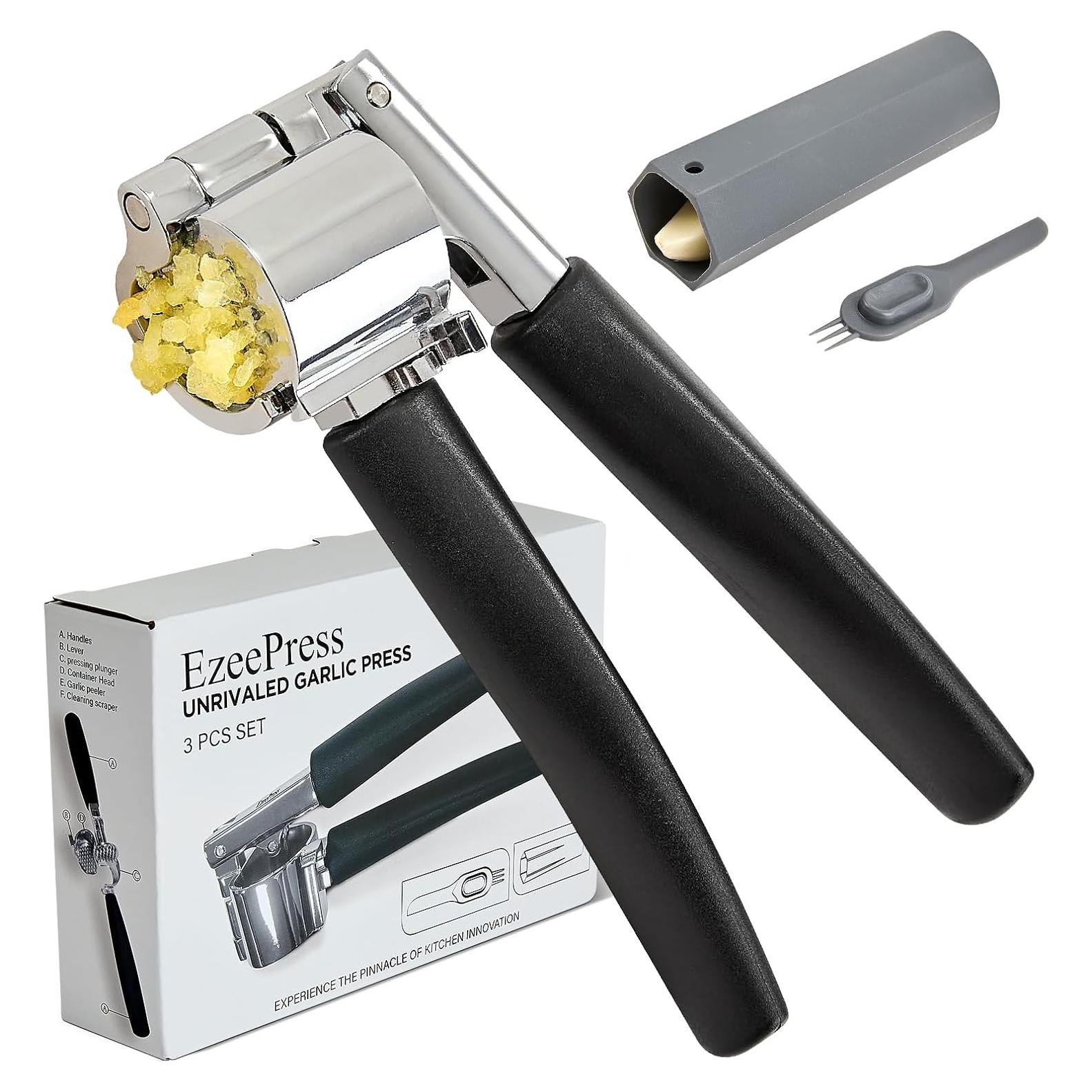 Prensa de Ajo EzeePress con Cámara Removible y Mango Ergonómico