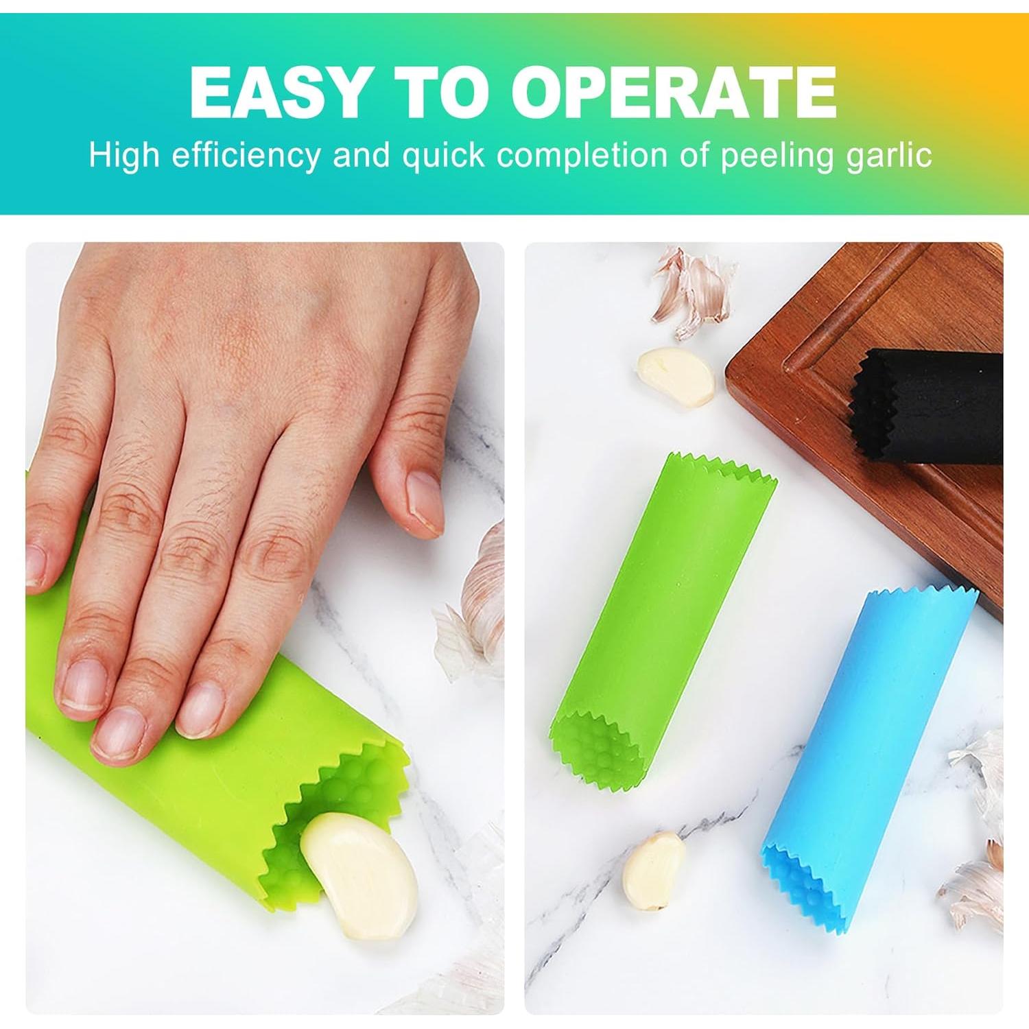 Pelador de Ajo de Silicona KornaDoz, Grado Alimenticio, Fácil Limpieza