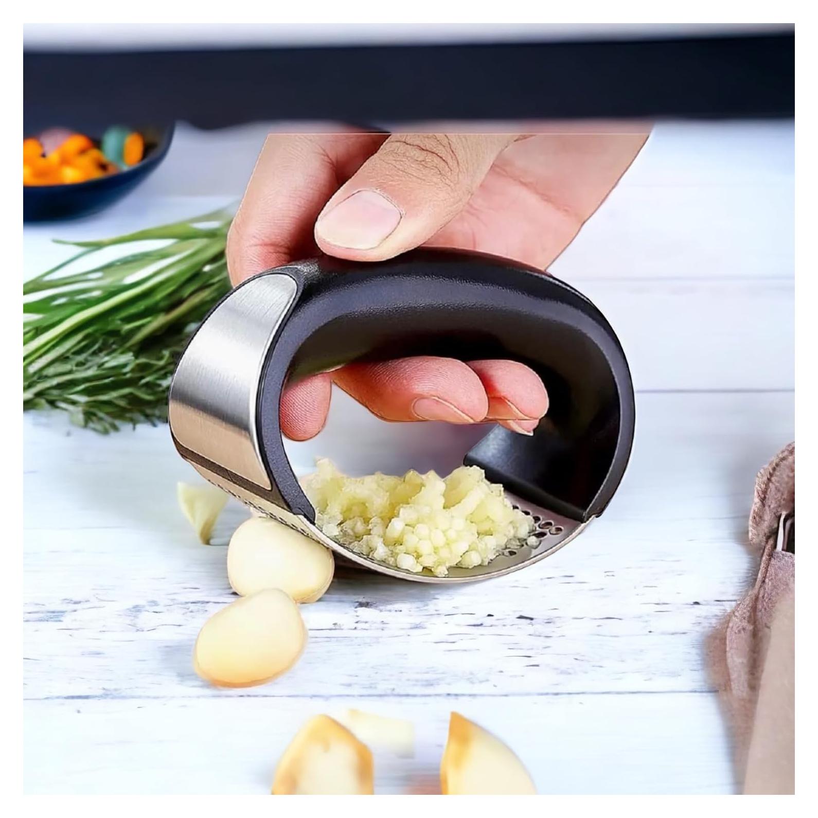 Prensa de Ajo Rocker de Acero Inoxidable 304