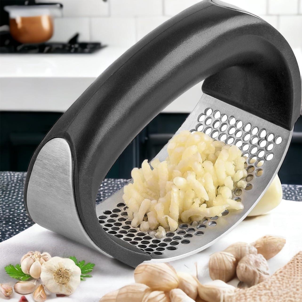 Prensa de Ajo Rocker de Acero Inoxidable 304