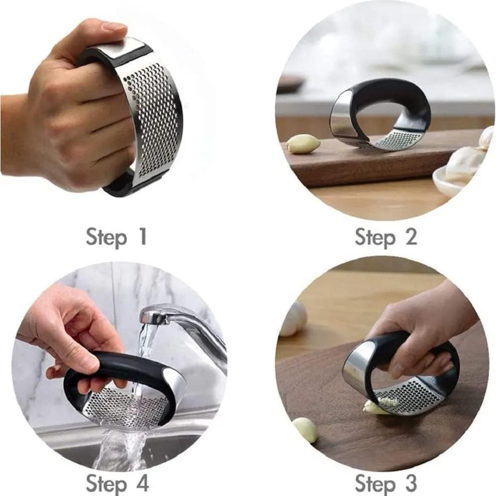 Prensa de Ajo Rocker de Acero Inoxidable 304