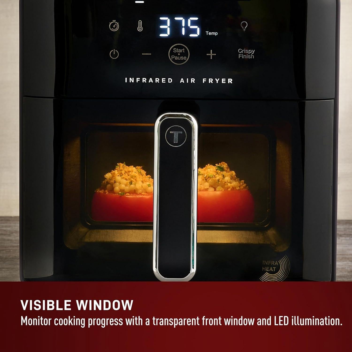 Freidora de Aire Tefal Infrarrojo 6.3L 1550W Negra