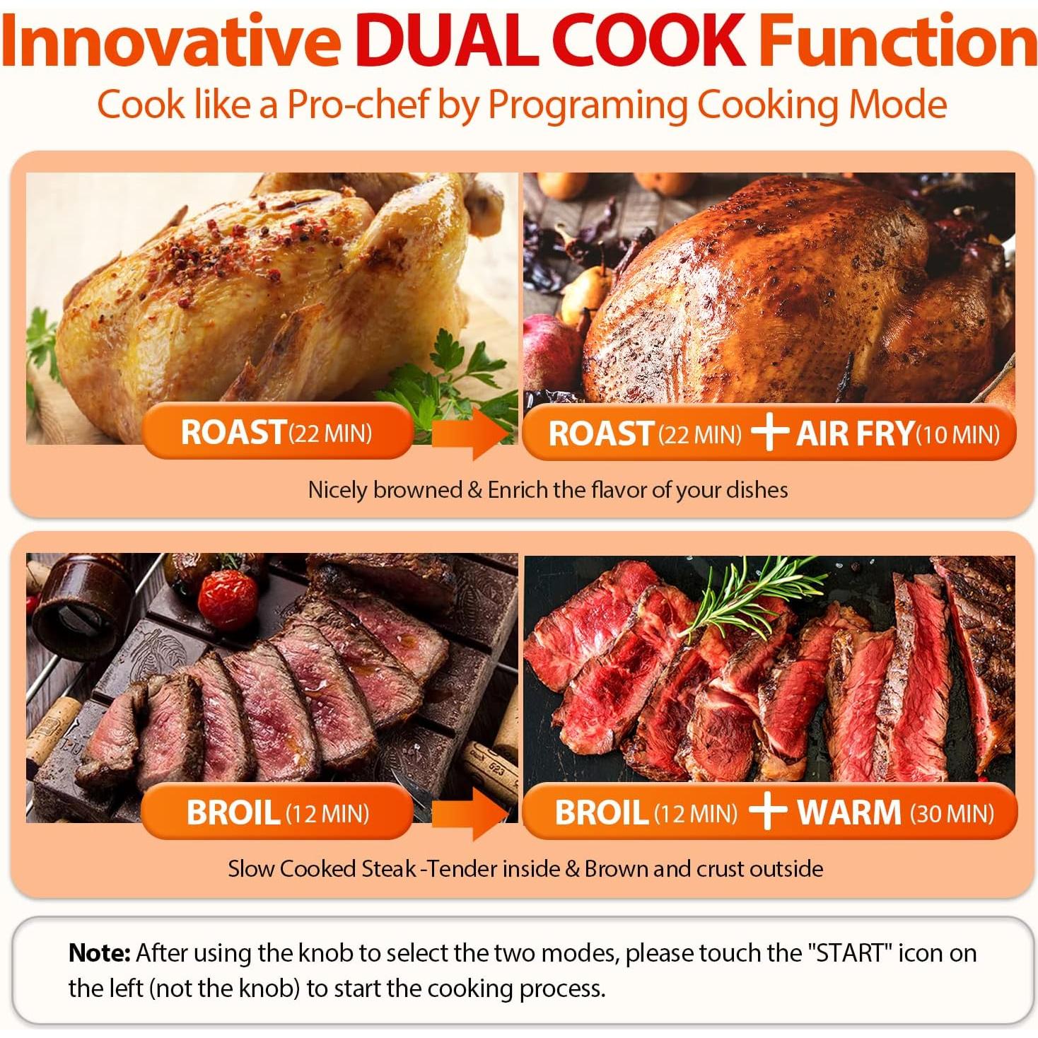 Horno de Aire Aeitto 32QT Digital 19 en 1 con Accesorios