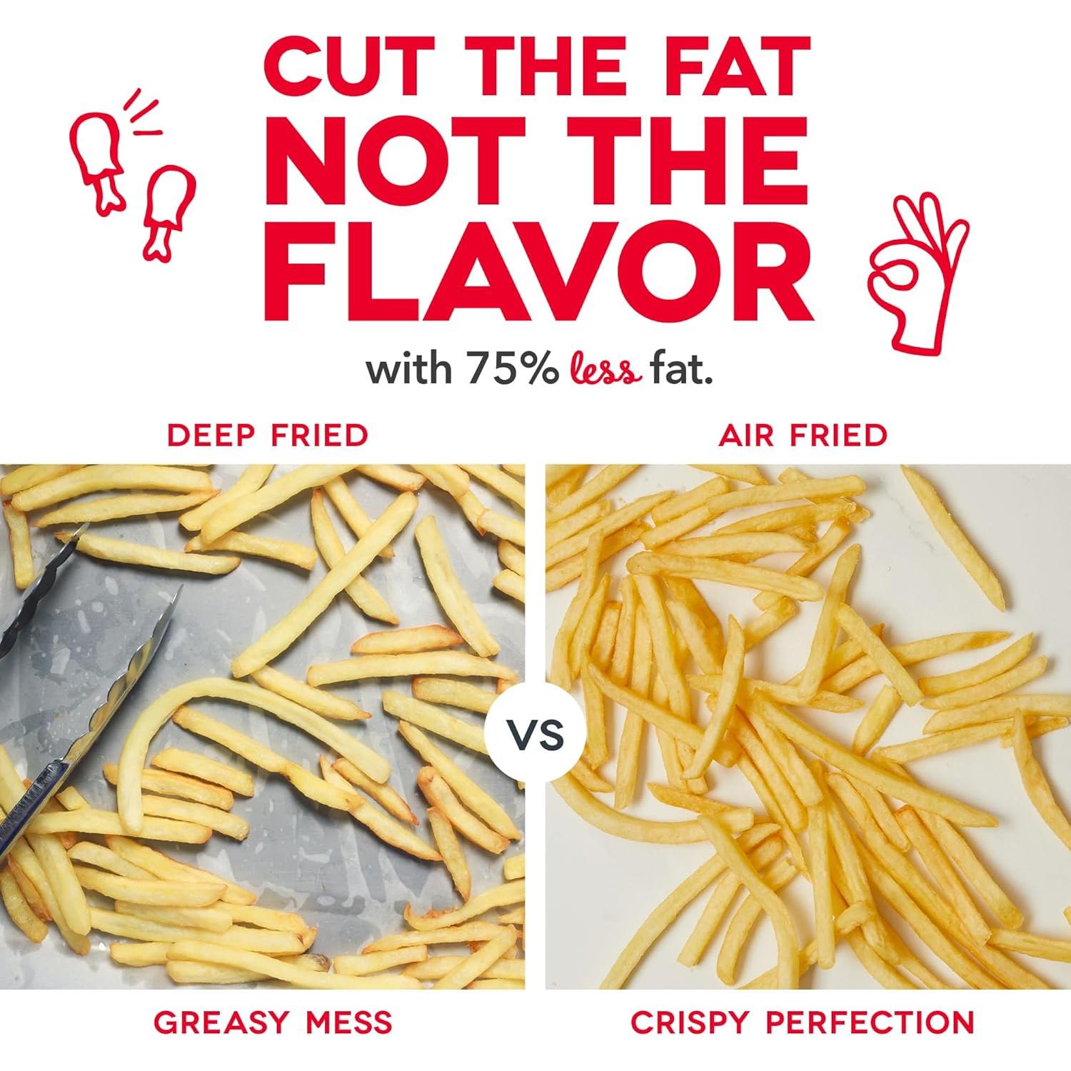 Freidora Compacta DASH Tasti-Crisp 2.6L Gris - Saludable y Rápida