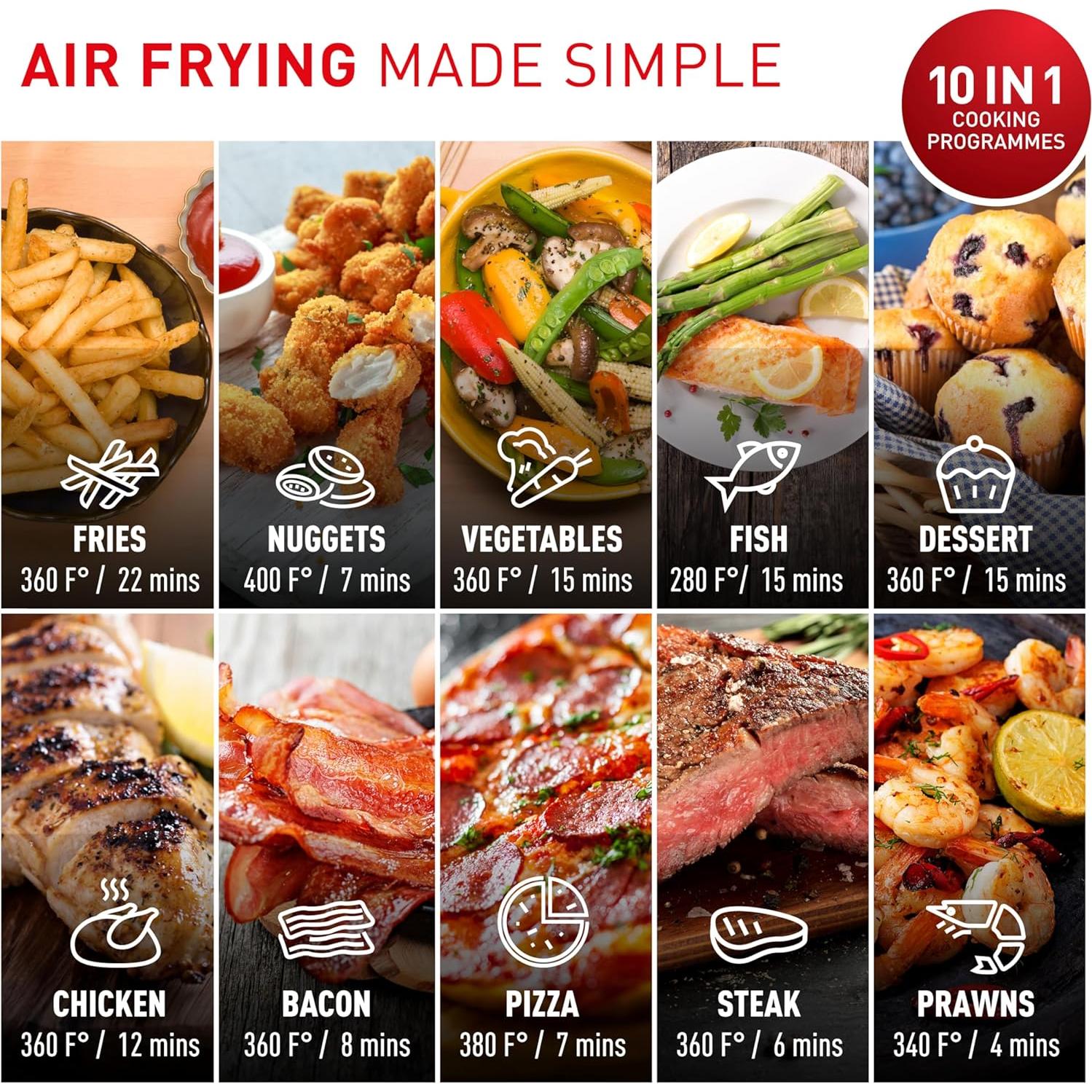 Freidora de Aire Digital Tefal Easy Fry Max 5L 10 Programas