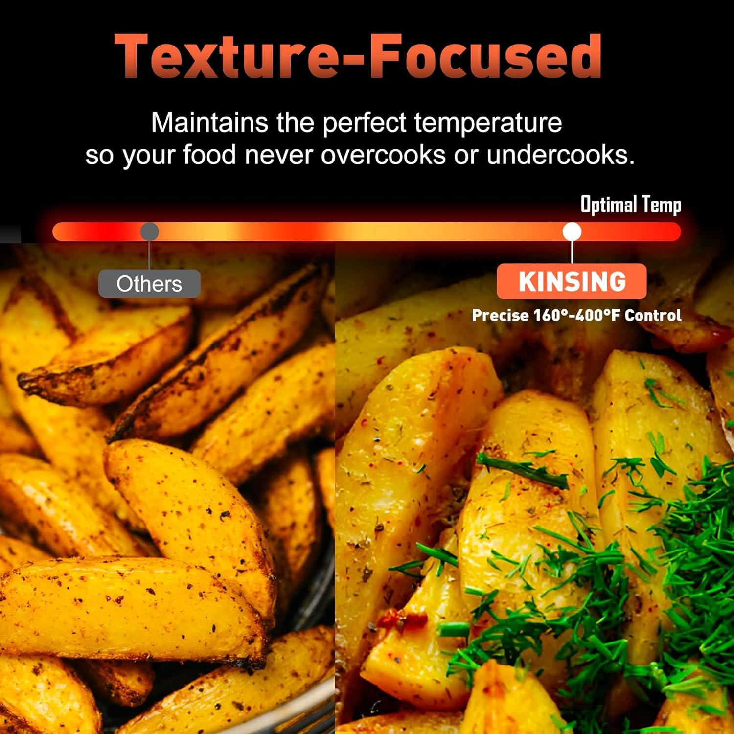 Freidora de Aire KINSING 8.5L 8 en 1 Pantalla Táctil