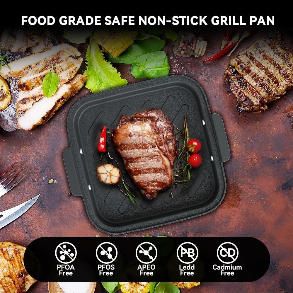 Freidora de Aire y Parrilla Astralship ASAF-01 4.2L Vidrio