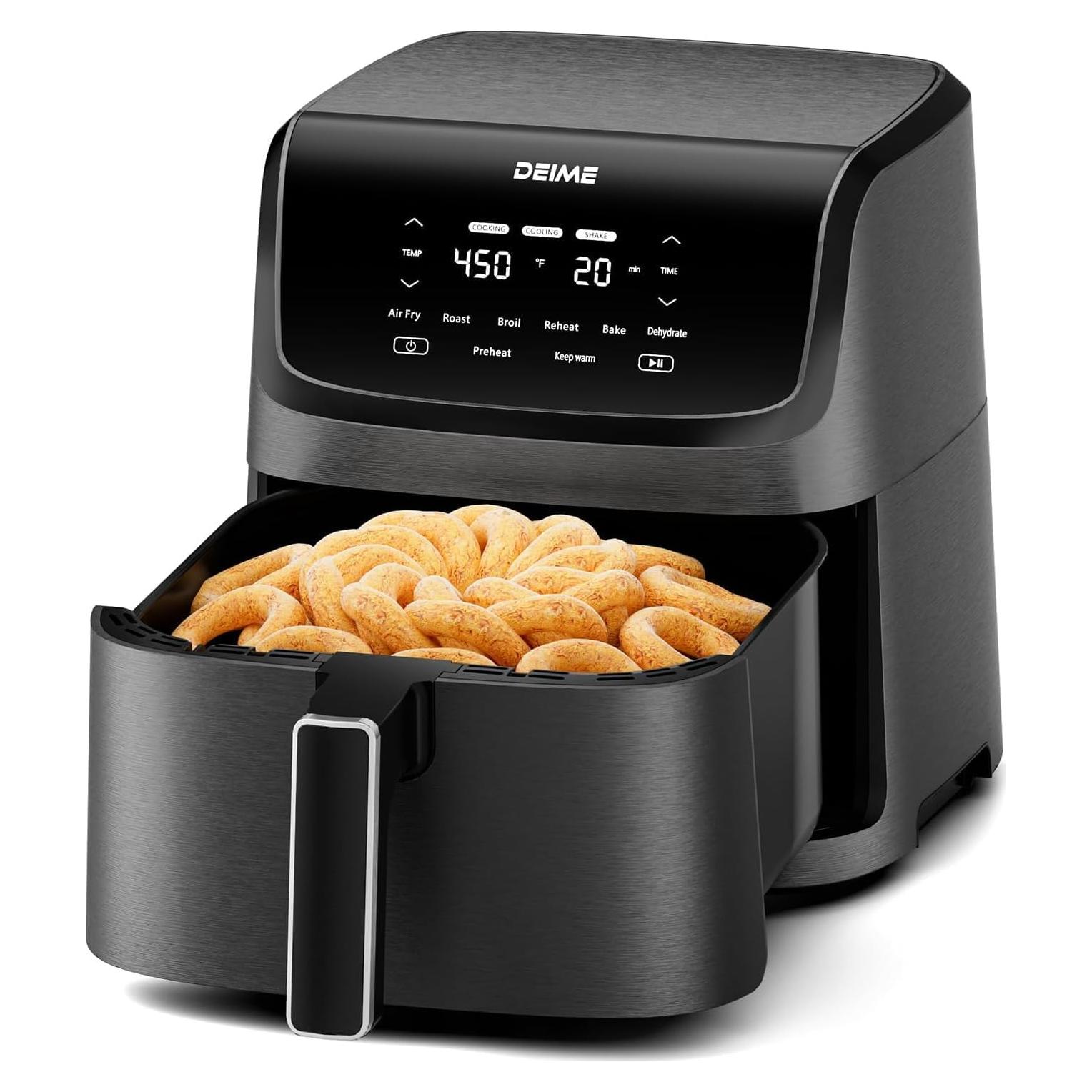 Freidora de Aire DEIME 7.2 QT 1800W Pantalla Táctil Negra