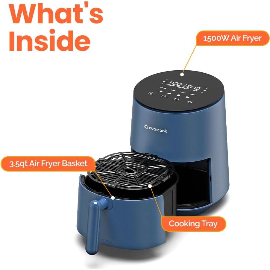 Freidora de aire Nutricook Mini 3.3L 1500W Azul Táctil