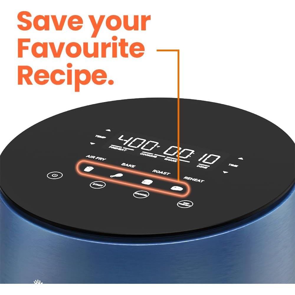 Freidora de aire Nutricook Mini 3.3L 1500W Azul Táctil