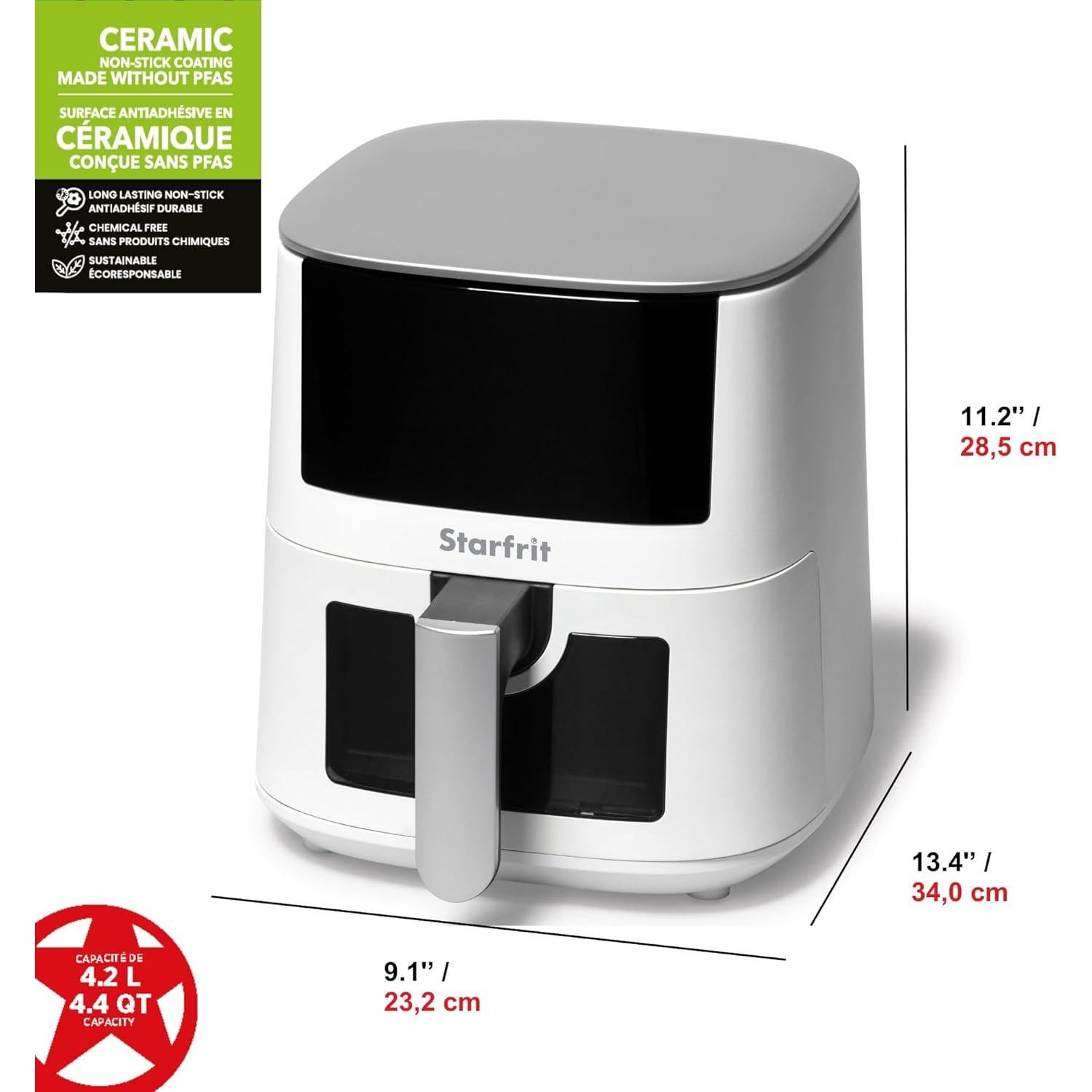 Freidora de Aire Digital Starfrit 4.2L - 8 Funciones - Cerámica