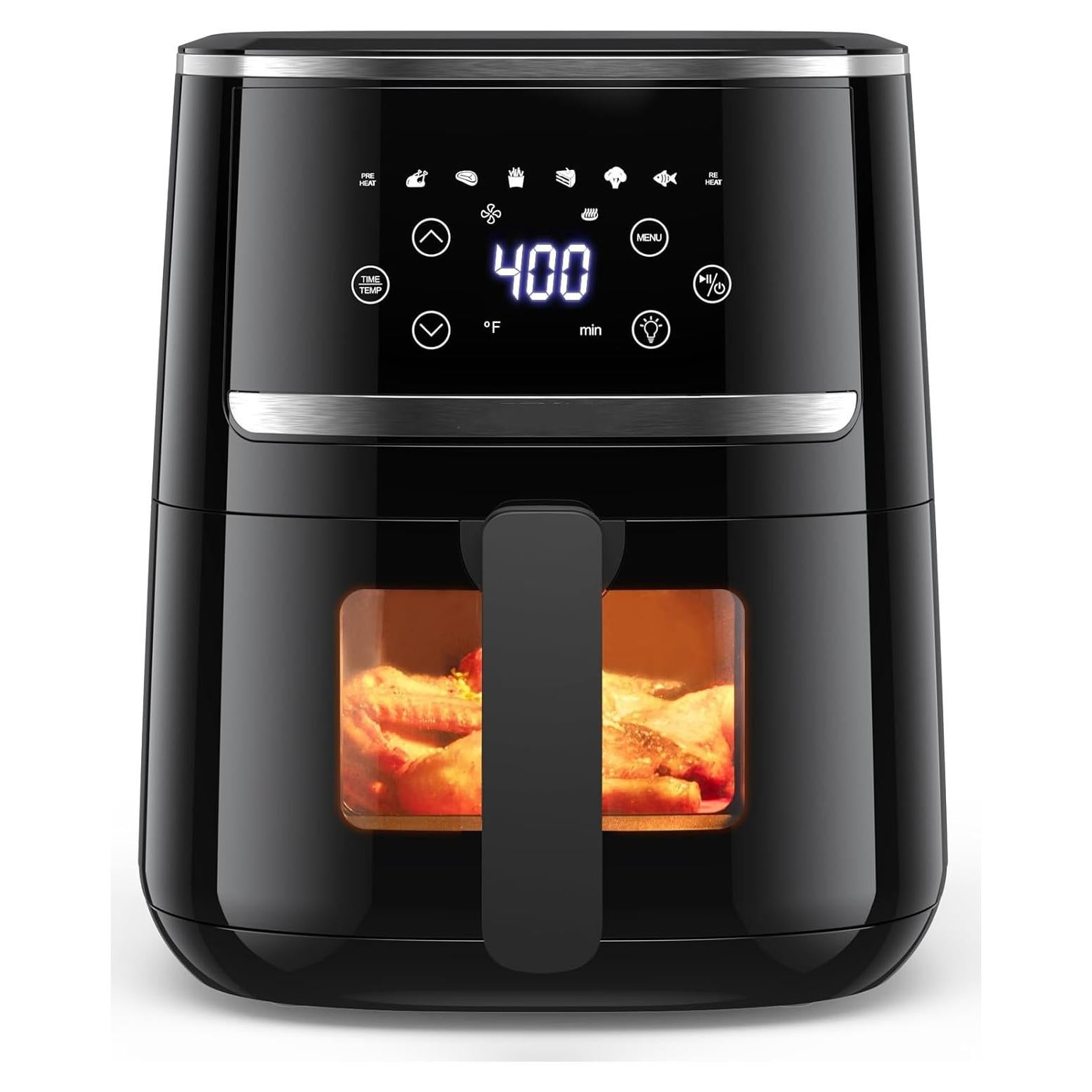 Freidora de Aire GarveeHome 5QT 8 en 1 Digital Antiadherente