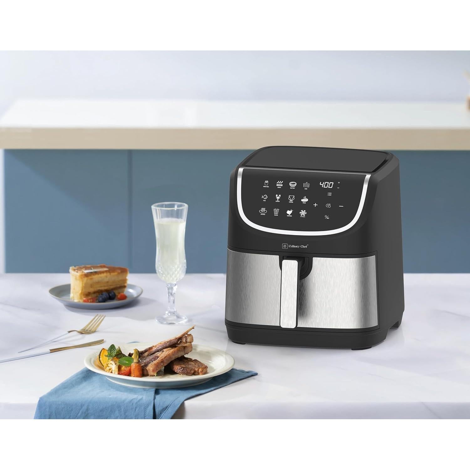 Freidora de Aire Digital CULINARY CHEF 7.8L Negra 1700W