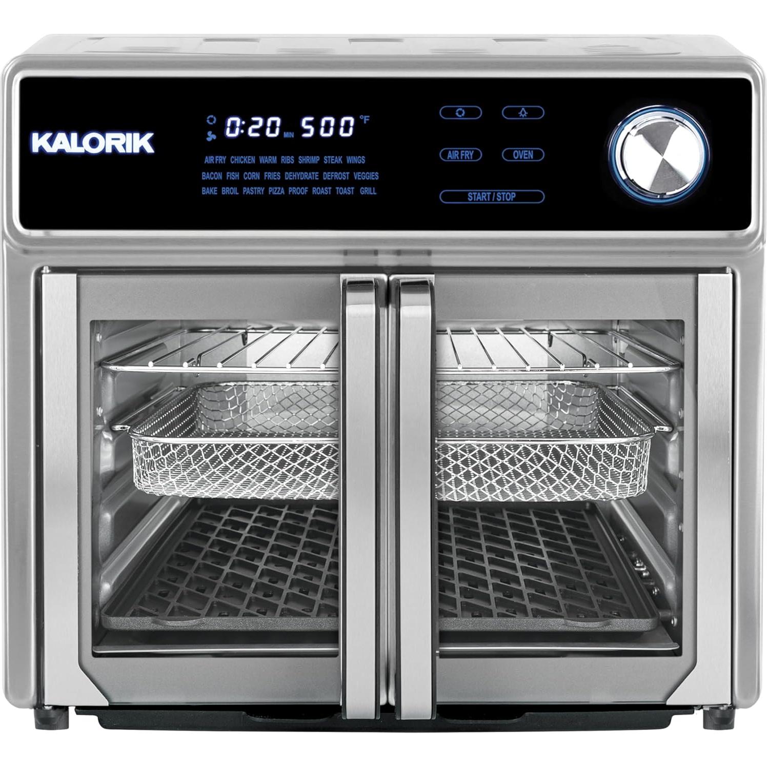 Horno Freidor Kalorik MAXX 26 Cuartos Acero Inoxidable 1700W