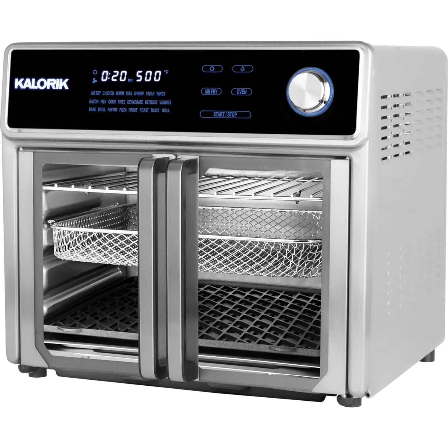 Horno Freidor Kalorik MAXX 26 Cuartos Acero Inoxidable 1700W