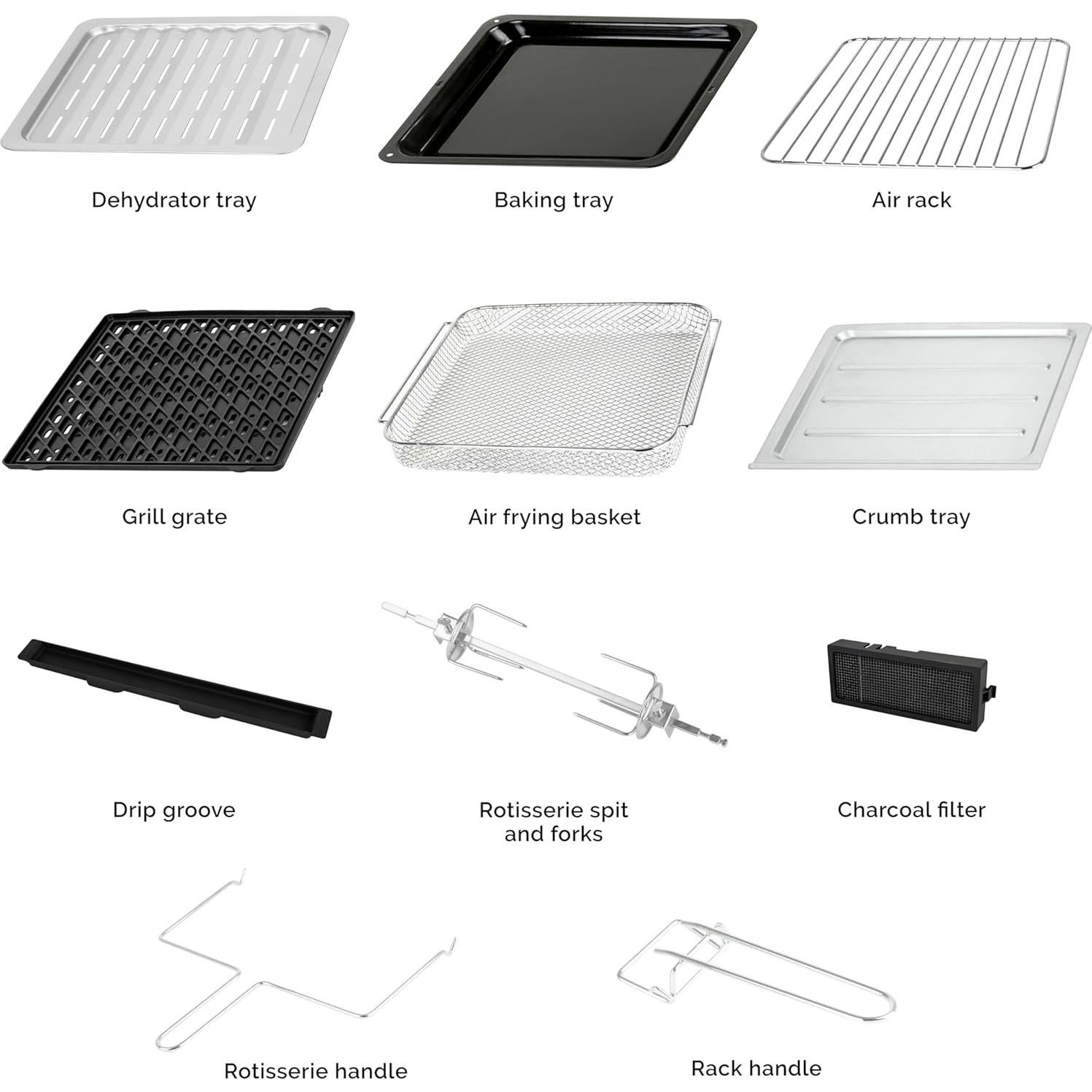 Horno Freidor Kalorik MAXX 26 Cuartos Acero Inoxidable 1700W