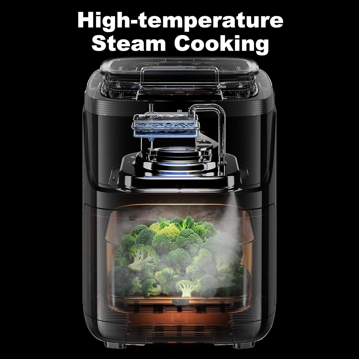 Freidora de Aire EDENPEER 7.5 QT Digital con Vapor y Autolimpieza