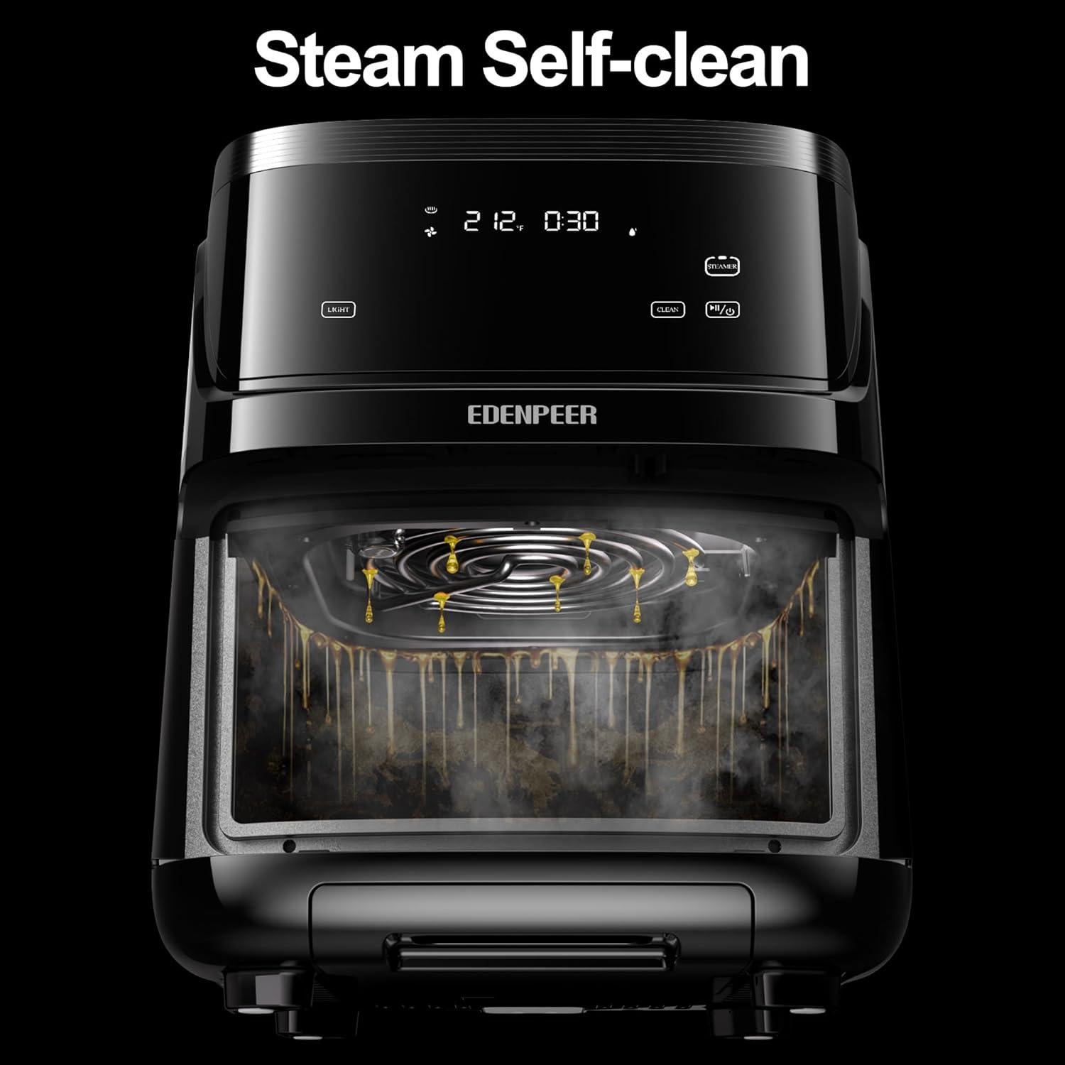 Freidora de Aire EDENPEER 7.5 QT Digital con Vapor y Autolimpieza