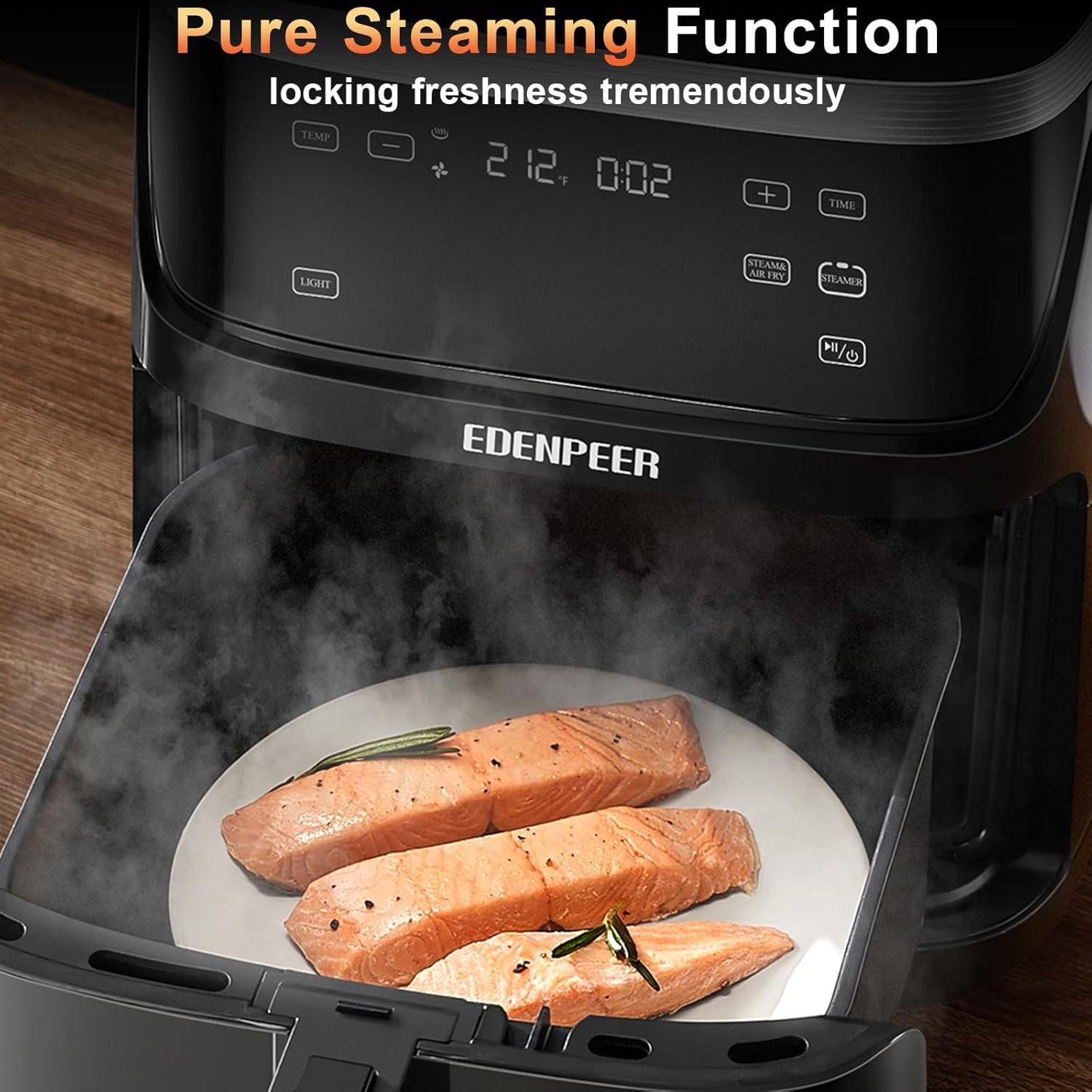 Freidora de Aire EDENPEER 7.5 QT Digital con Vapor y Autolimpieza