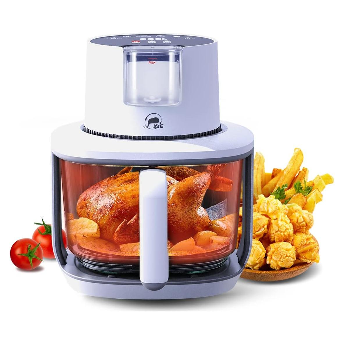 Freidora de Aire Digital X&E 4.5L con Tanque de Agua y Pantalla Táctil
