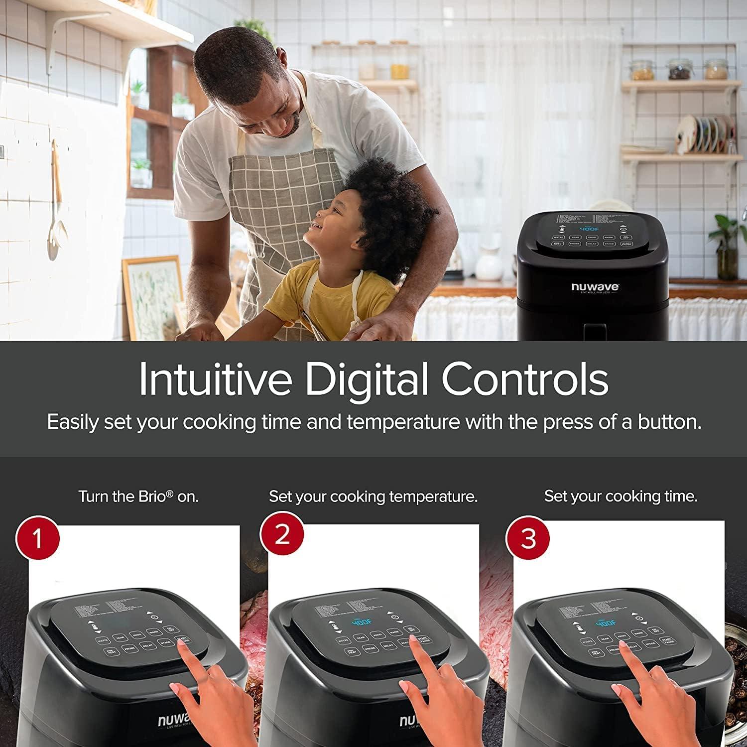 Freidora de Aire Digital Nuwave Brio 6.68L con Accesorios