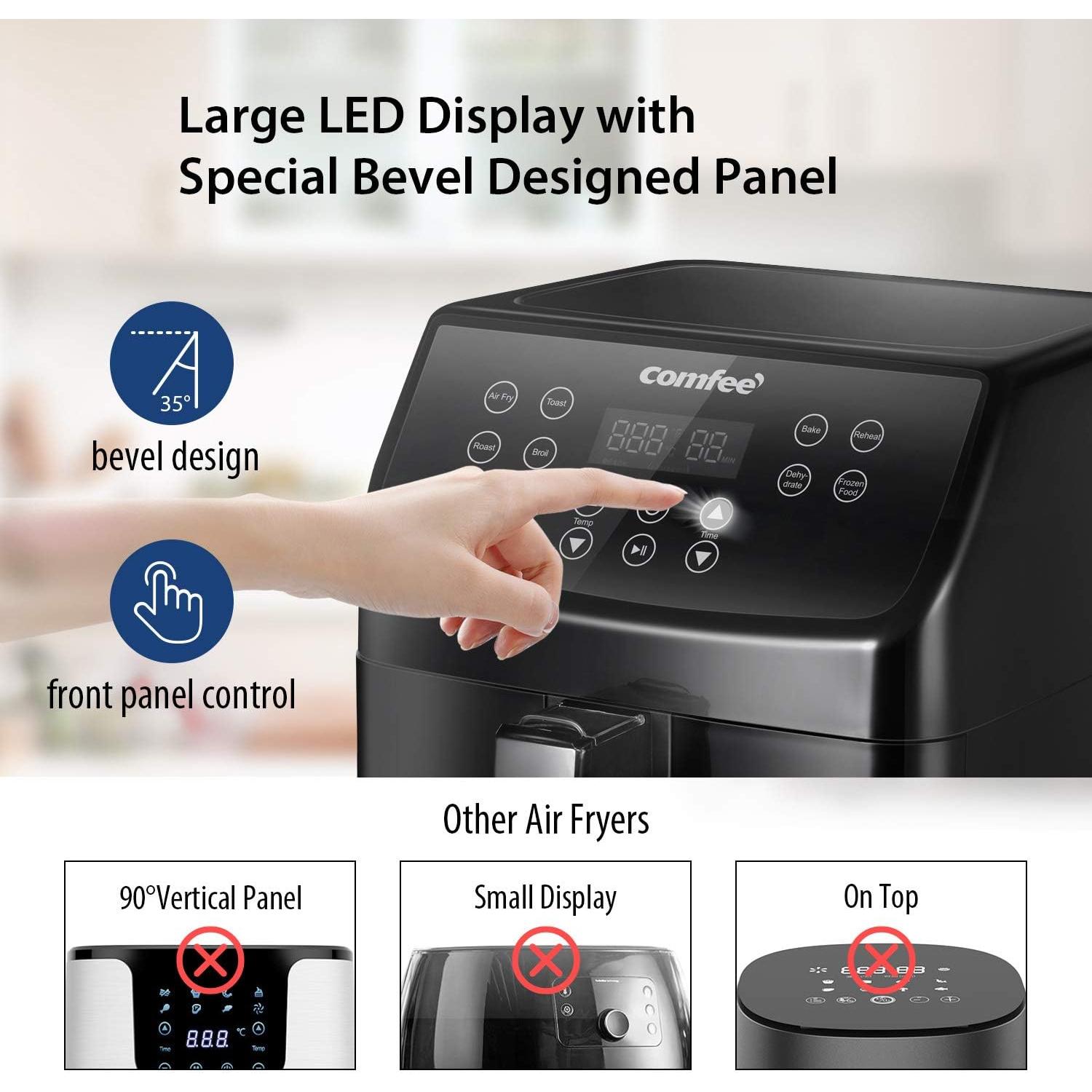 Freidora de Aire Digital COMFEE' 5.8Qt 1700W 8 Funciones