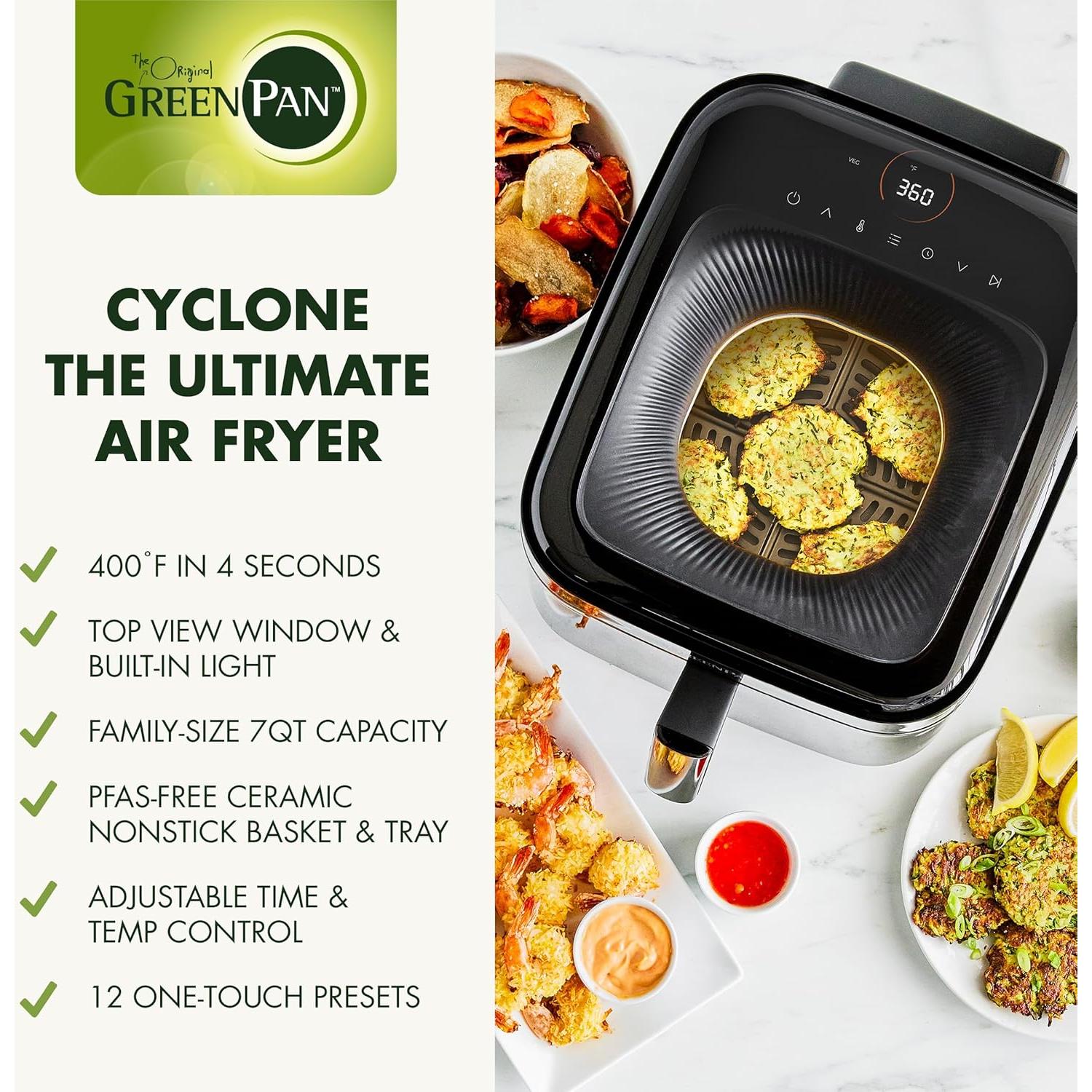 Freidora de aire GreenPan Electrics 7QT 12-en-1 cerámica