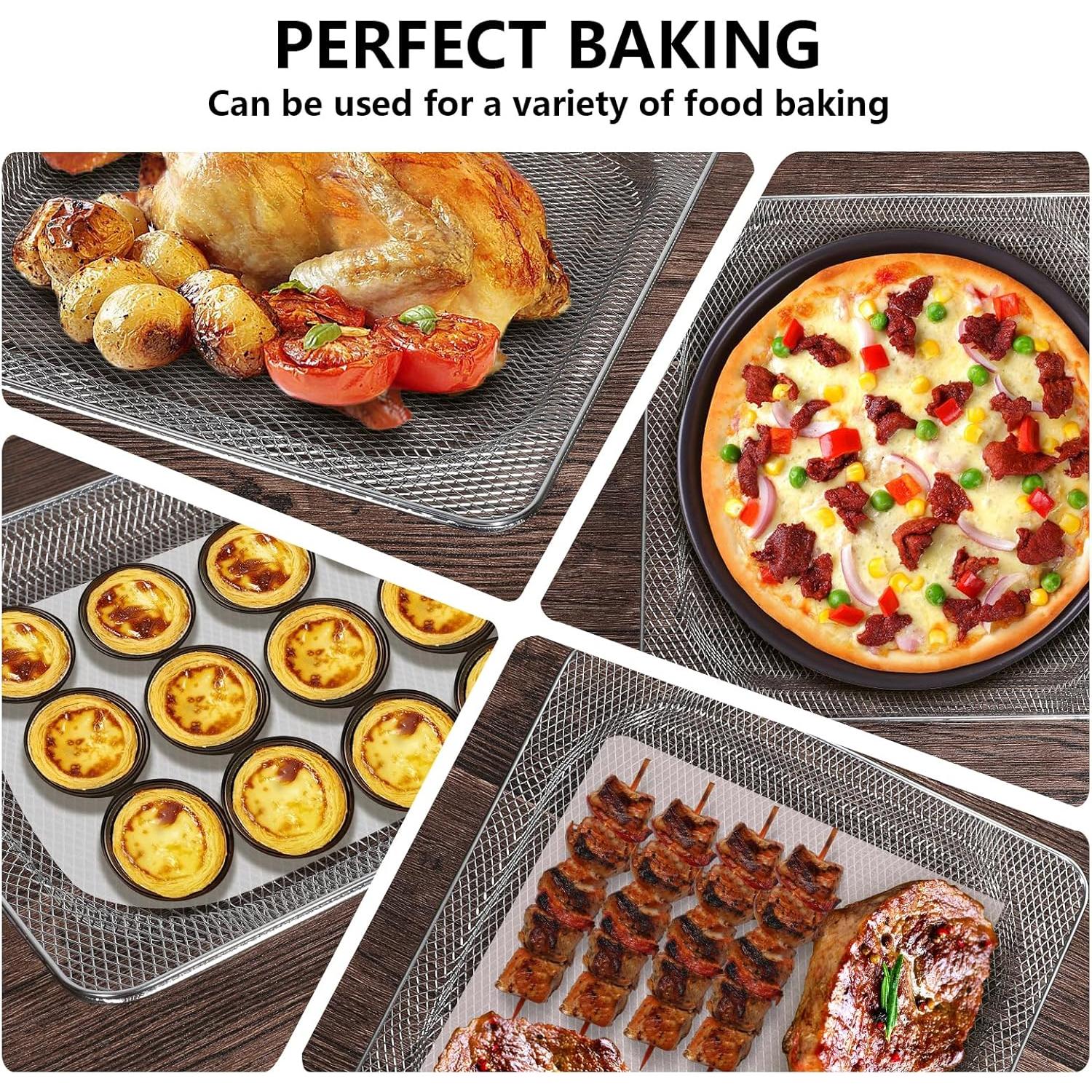 Cesta de Freír al Aire AMPtaan para Ninja Foodi SP100 - 33x33 cm