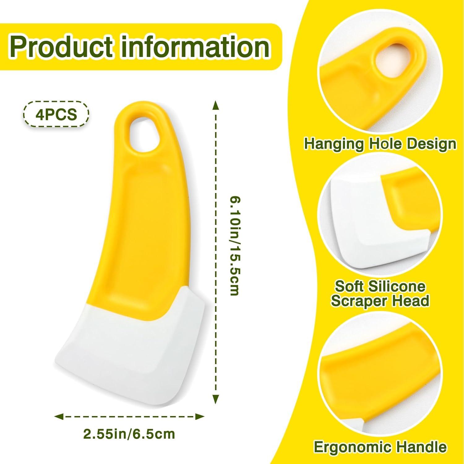 Juego de 4 Raspadores de Silicona Tienyuu - Multiusos para Cocina