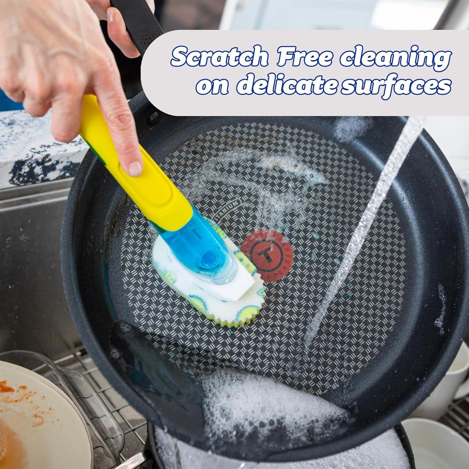 Cepillo de Platos Scrub Daddy Dish Daddy Amarillo con Dispensador