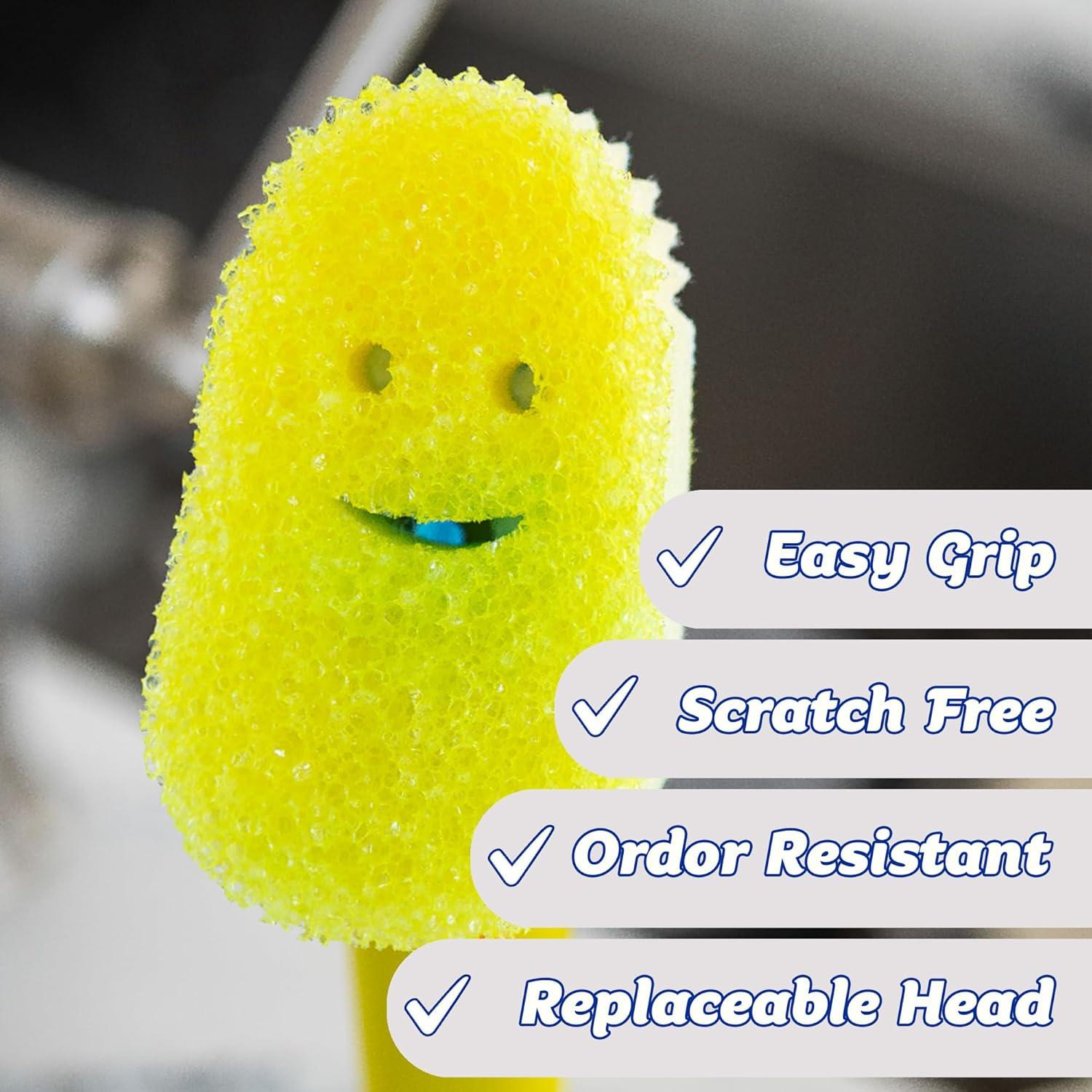Cepillo de Platos Scrub Daddy Dish Daddy Amarillo con Dispensador