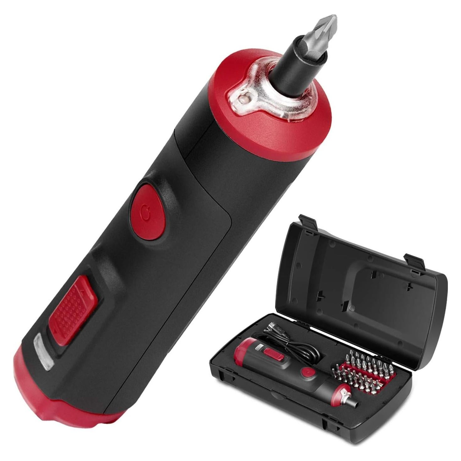 Destornillador Eléctrico Mini Inalámbrico Eastvolt 4V con 32 Puntas